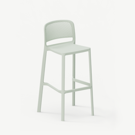 Scaune de bar plastic - Scaun inalt de bar cu design modern minimalist - JEDDA