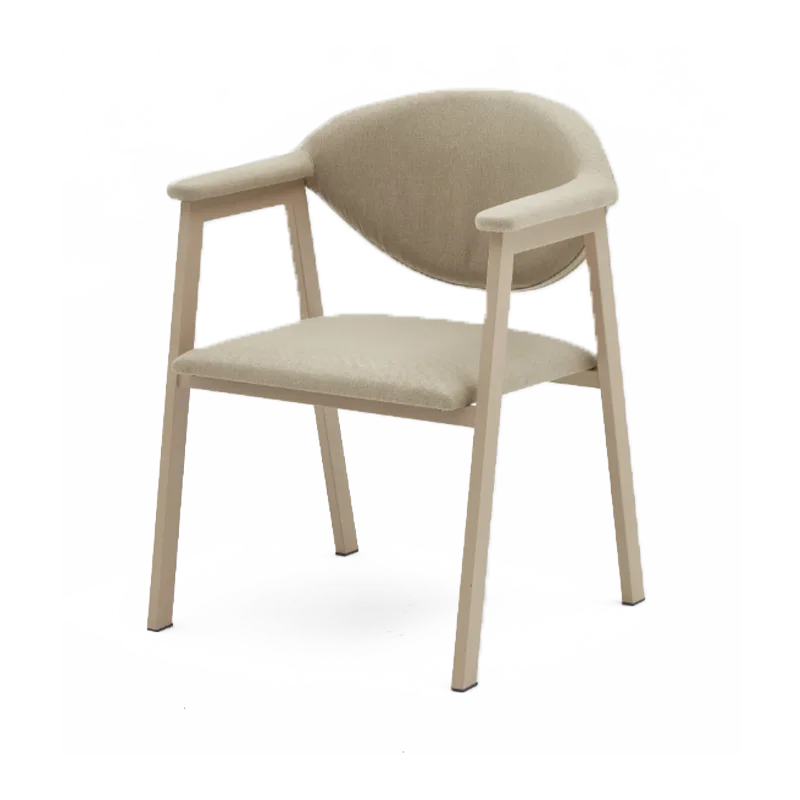 MOBILIER HORECA - Scaun cu brate si cadru metalic pentru restaurant - JIMMY