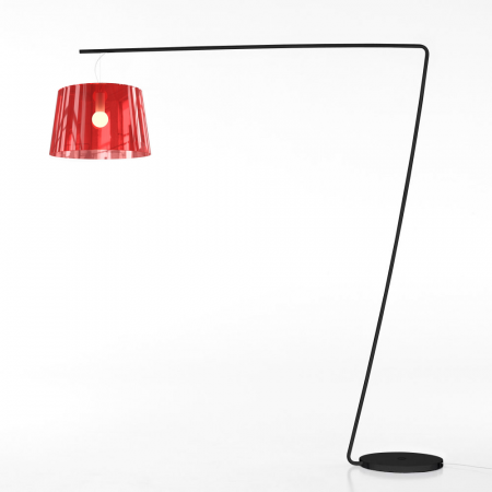 Lampadare - Lampa cu abajur din plastic si cadru metalic L001T/B