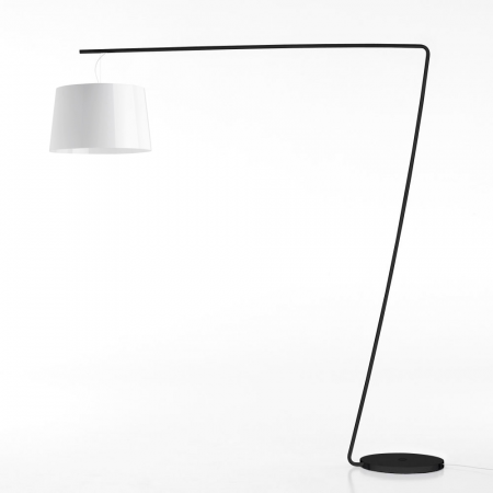 Lampadare - Lampa cu abajur din plastic si cadru metalic L001T/B