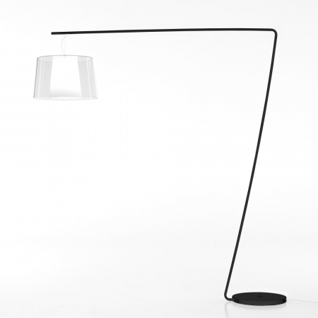 Lampadare - Lampa cu dublu abajur si cadru metalic L001T/BA