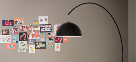 Lampa de podea cu picior arc si abajur din policarbonat L002T/BA [6]