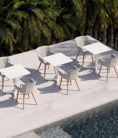 Masa cu blat din plastic pentru terasa / exterior - MOON [3]