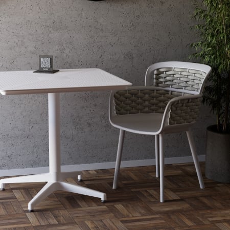 Masa cu blat din plastic rabatabil pentru exterior - MOON [4]