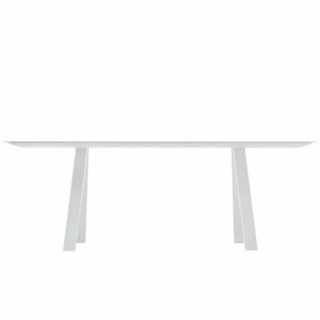Masa fixa cadru aluminiu extrudat cu blat HPL compact cu management al cablurilor ARKI_TABLE [4]