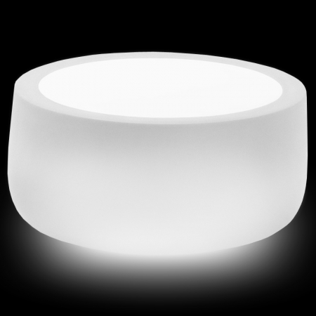 Mese cafenea - Masa joasa luminoasa din plastic pentru exterior BOLD TABLE
