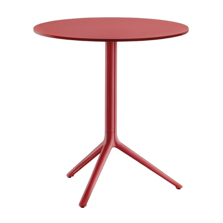 Mese bistro - Masa rotunda cu picior central metalic si blat din otel LAMINERA ELLIOT