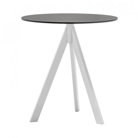 Mese fast food - Masa rotunda cu trei picioroare metalice si blat de HPL compact ARKI-BASE ARK3