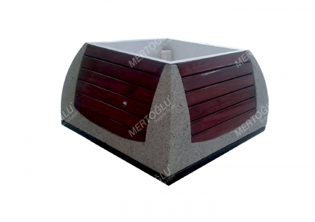 Ghivece de Flori din Beton cu Banca - MBE-729 Ghivece de flori din beton