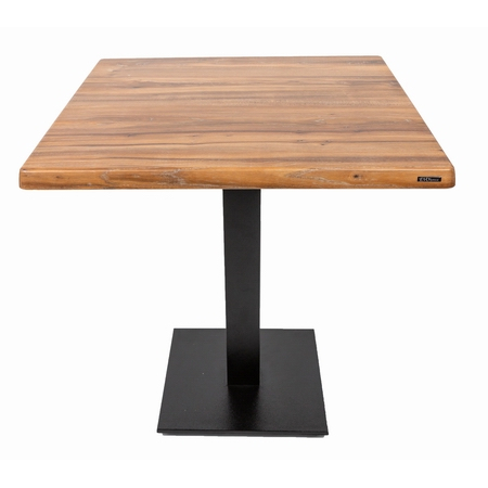 Mese fast food - Mese patrate 70 x 70 cm cu picior central DUBLIN WASHED ELM