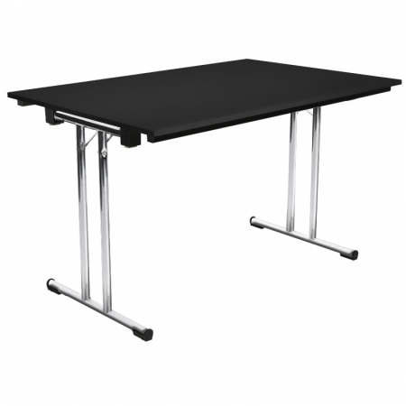 Birou office - Birou modern de 120x80 cm cu blat UNI si cadrul cromat - T-FLAT