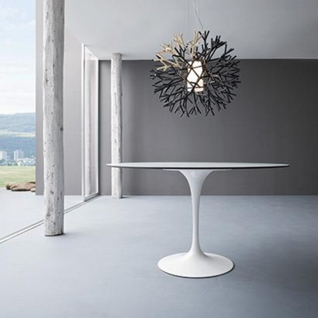 Masa cu design scultural, picior central si blat din HPL - SATURNO [2]