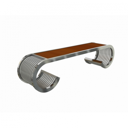Banci - MOB 337B Mobilier urban stradal parc Banca din metal inoxidabil