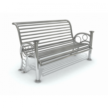Banci - MOB 342 Mobilier urban stradal parc Banca din metal inoxidabil