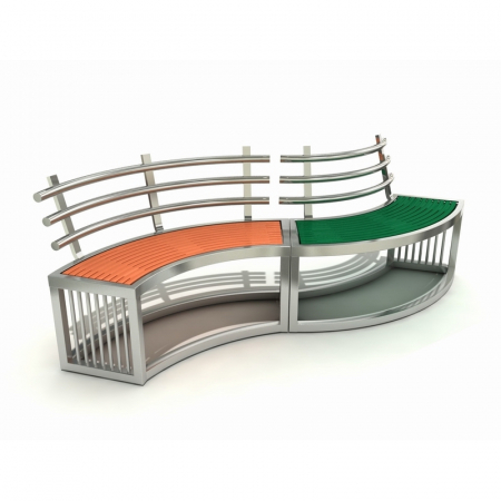 Banci - MOB 374B Mobilier urban stradal parc Banca din metal inoxidabil