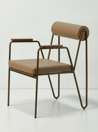 Scaun cu brate cu cadru metalic in stil Mid-Century - MONO ROUND [1]