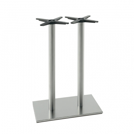 Picioare de masa din metal - Picioare (baze) de masa inalta metalica H110 coloana dubla INOX 4464
