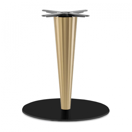 Picioare de masa din metal - Picioare (baze) de masa inox cu plexiglas H71.5 KRYSTAL 4431
