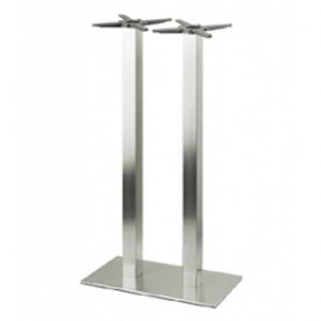 Picioare de masa din metal - Picior (baze) de masa inalta metalica H110  coloana dubla INOX 4466