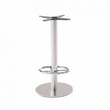 Picioare de masa din metal - Picior / baza de masa inalta metalica cu suport de picioare H108 INOX 4414/R