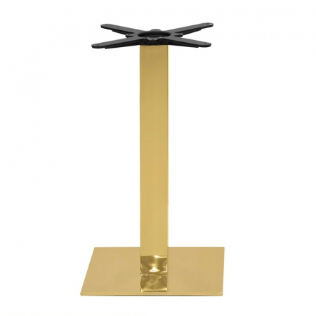 Picioare de masa din metal - Picioare (baze) de masa metalice patrate h72 finisaj Auriu RSEG1