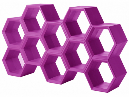 Vitrine spatii comerciale - Vitrina bar din plastic, modulara pentru evenimente - HEXA