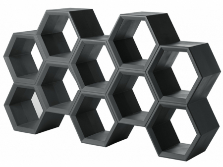 Vitrine spatii comerciale - Vitrina bar din plastic, modulara pentru evenimente - HEXA