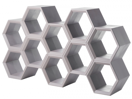 Vitrine spatii comerciale - Vitrina bar din plastic, modulara pentru evenimente - HEXA