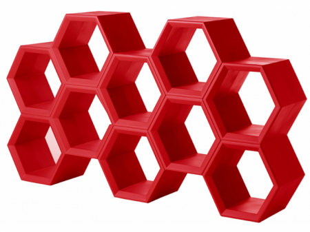 Vitrine spatii comerciale - Vitrina bar din plastic, modulara pentru evenimente - HEXA