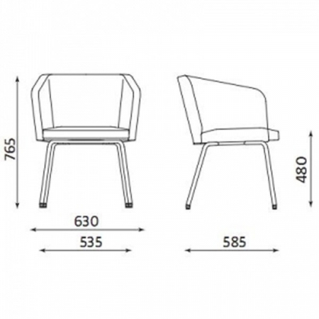 Scaun cafenea metalic complet tapitat (sezut si spatar) HELLO! 4L EVO_886 [1]