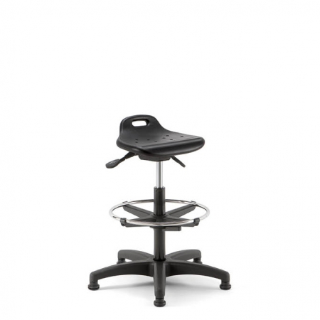 Scaun laborator - Scaun casierie receptie integral din poliuretan cu mecanism oscilant multi-block SMILE PRO (OS 06)