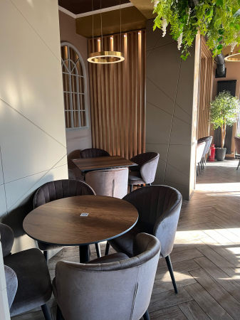 Scaune complet tapitate cadru lemn EMA 3 LUX cu linii verticale [3]