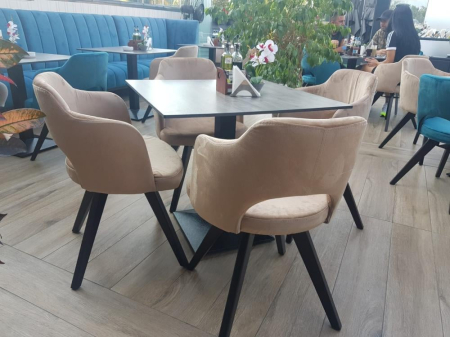 Scaune complet tapitate cadru lemn LEON 1 [6]