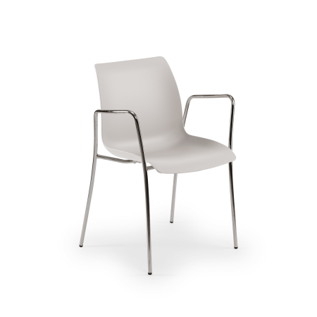 Scaune plastic - Scaun cu brate metalice pentru cantina - LASER-M