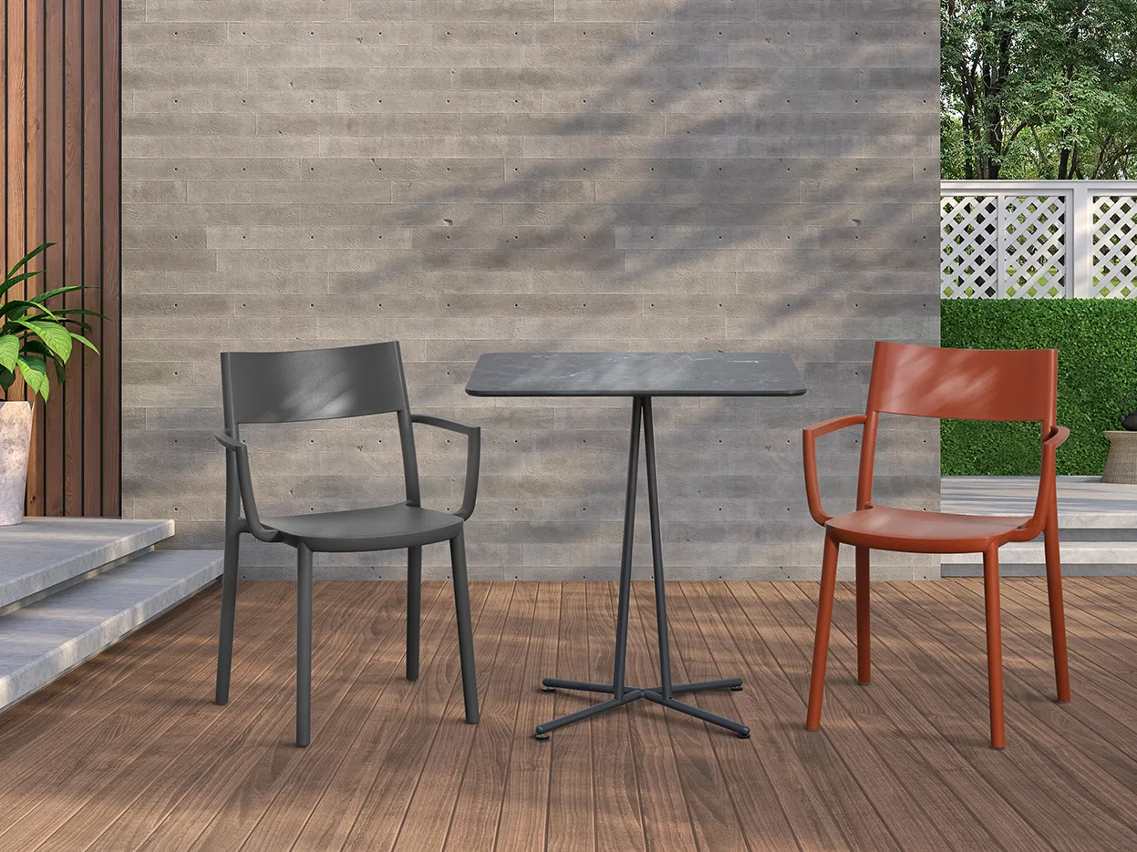 Scaun cu brate stivuibil de terasa / exterior in stil minimalist - TO-ME B [3]