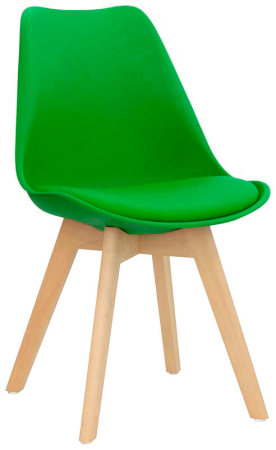 Scaun cu cadru din lemn masiv si scoica din plastic cu sezut tapitat - RS 1193 [5]