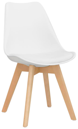 Scaune plastic - Scaun cu cadru din lemn masiv si scoica din plastic cu sezut tapitat - RS 1193
