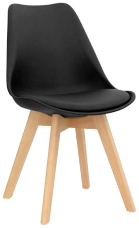 Scaun cu cadru din lemn masiv si scoica din plastic cu sezut tapitat - RS 1193 [1]