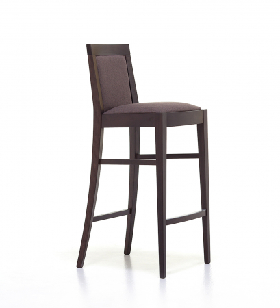 Scaune de bar lemn - Scaune lemn complet tapitate inalte de bar ROSE 100 SG