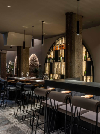 Scaun de bar cu cadru metalic in stil retro - MONO [3]