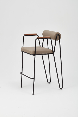 Scaun de bar cu cadru metalic in stil retro - MONO [1]