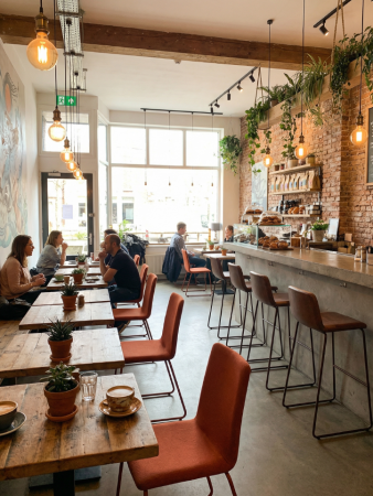 Scaun de bar cu cadru metalic in stil retro - NORA [3]