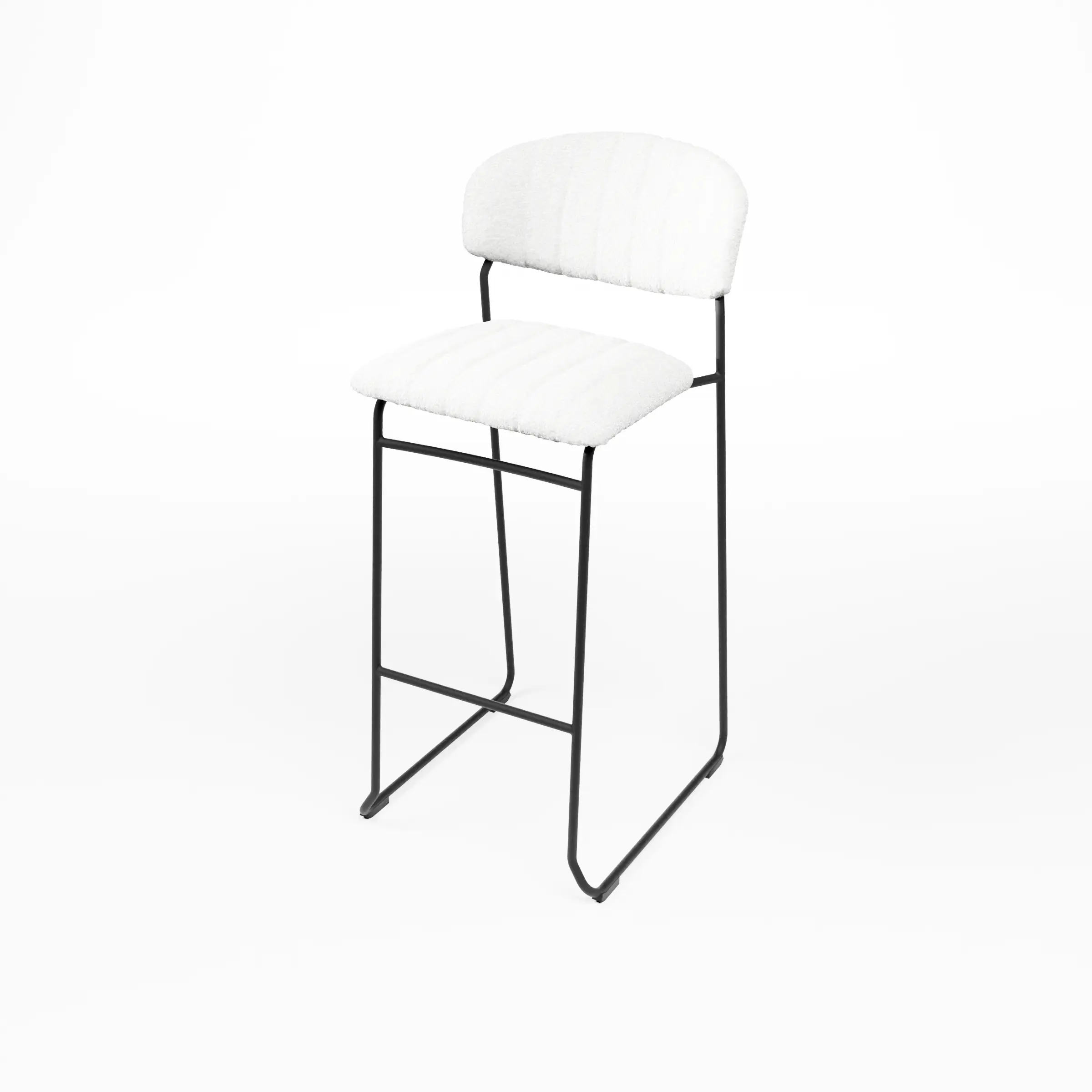 MOBILIER HORECA - Scaun de bar cu sezut tapitat si cadru metalic - TEDDY
