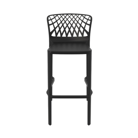 Scaun de bar din plastic cu design scultural geometric - PORTO H75 [2]