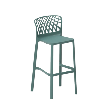 Scaun de bar din plastic cu design scultural geometric - PORTO H75 [4]