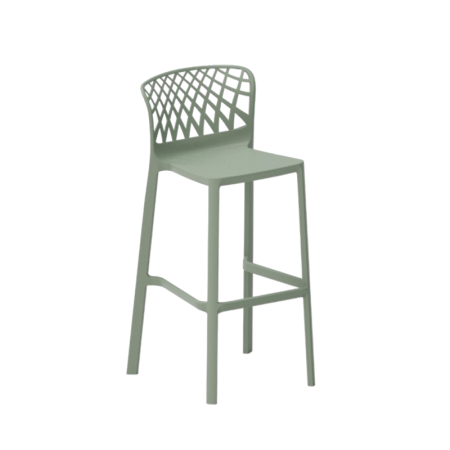 Scaun de bar din plastic cu design scultural geometric - PORTO H75 [3]