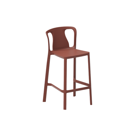 Scaune inalte de bar - Scaun de bar din plastic stivuibil cu sezut la 65 cm inaltime - BARCELONA H65
