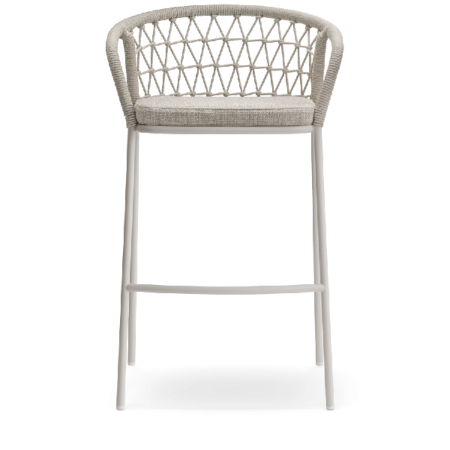 Scaune de bar pentru exterior - Scaun de bar pentru exterior cu cadrul metalic impletit - PANAREA 3678