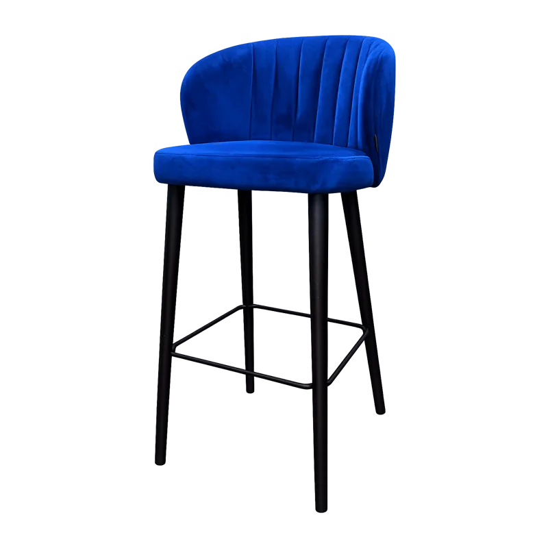 Scaune de bar lemn - Scaun de bar tapitat cadru lemn masiv - BAR EMA 3 LUX