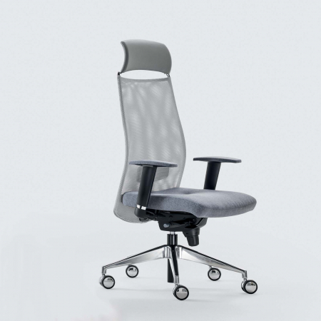 Mobilier receptie - Scaun de birou cu brate si structura metalica Link